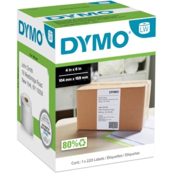Dymo Other - DYMO EXtra Large Shipping Labels LabelWriter XL - 4in x 6in - 220 Labels